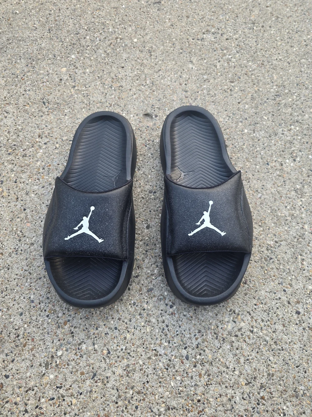 Jordan Black Slide Sandals Jumpman Logo Youth Boys 7